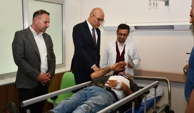 Kaymakam Aydın, Sorgun Devlet Hastanesine kaldırılan yaralıları ziyaret etti