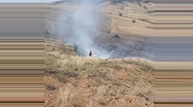 Yozgat ve İlçelerinde anız, ot ve mera yangınları meydana geldi