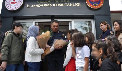 Koruma ve bakım altında kalan çocuklardan Yozgat İl Jandarma Komutanlığına ziyaret