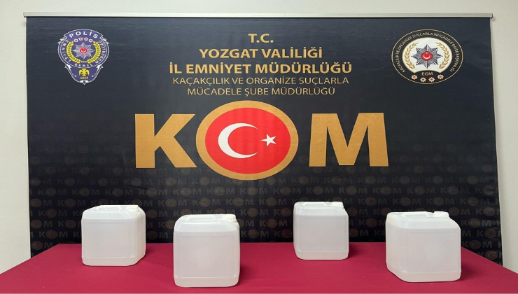 Yozgat’ta kaçak etil alkol ele geçirildi