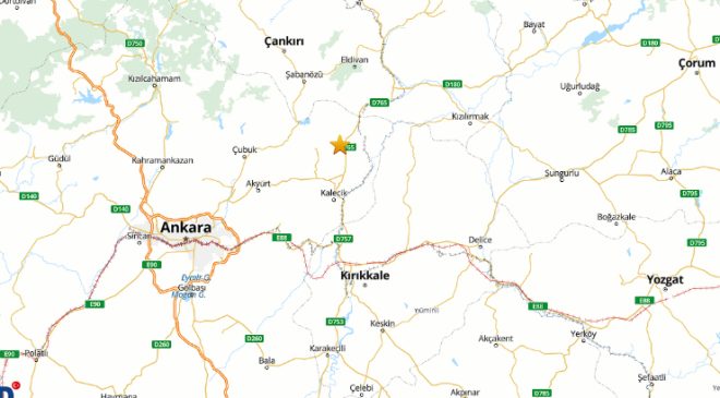 Ankara’da 4,1 büyüklüğünde deprem meydana geldi