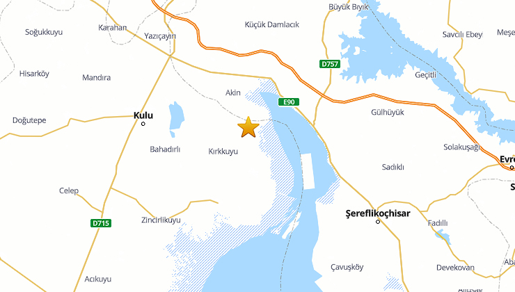 Konya Kulu’da 4 büyüklüğünde deprem meydana geldi
