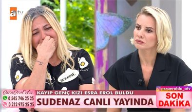 25 Eylül’den beri kayıp olan S.G.’yi Esra Erol kısa süre içerisinde buldu