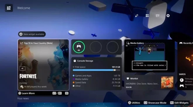 PS5’e Yeni Trend Widget’ı Geliyor: Bölgenizdeki En Popüler Oyunları Gösterecek